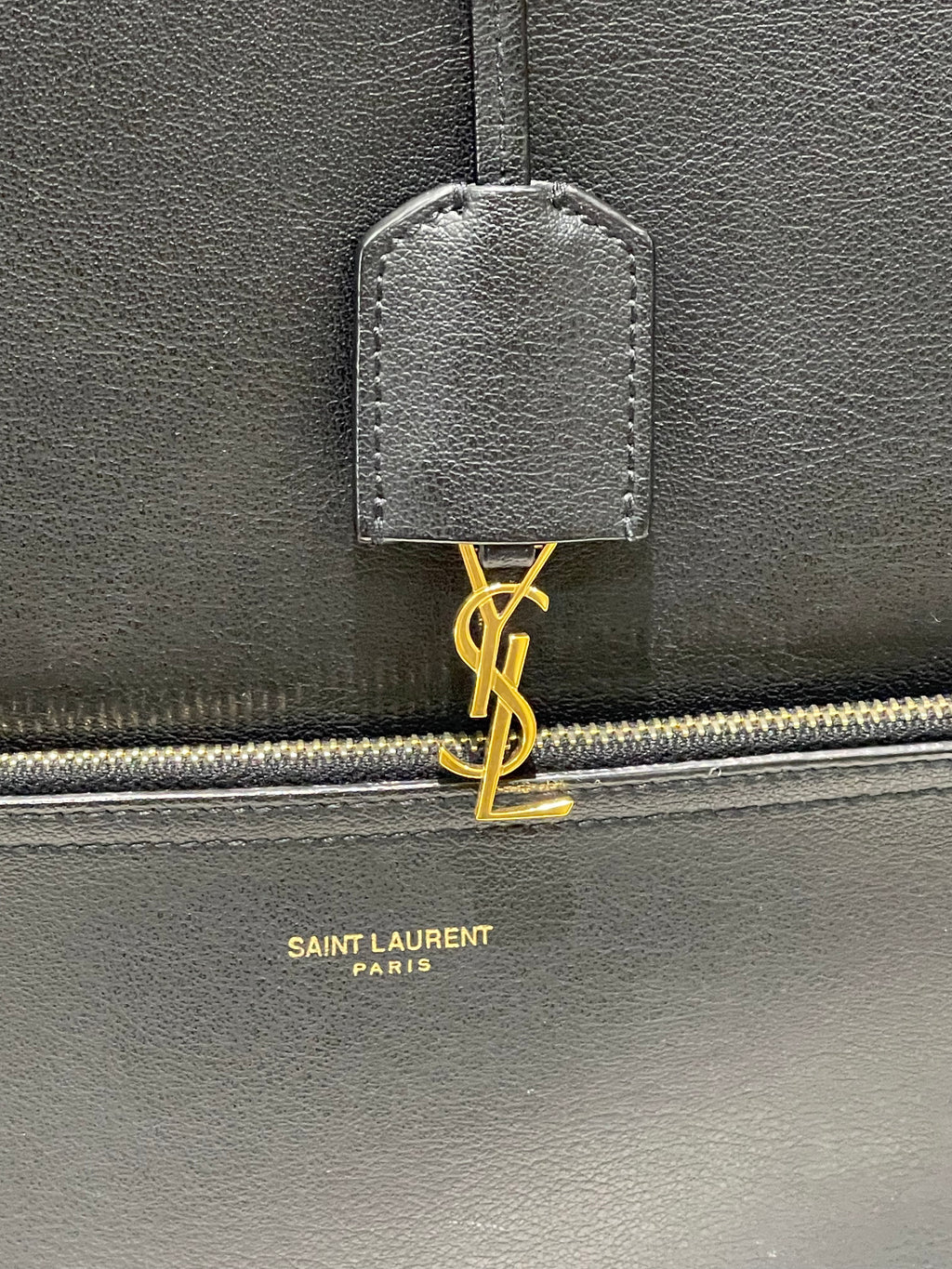 YSL leather tote bag