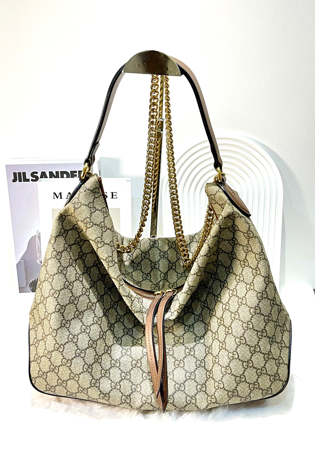 Gucci GG Supreme Linea hobo bag