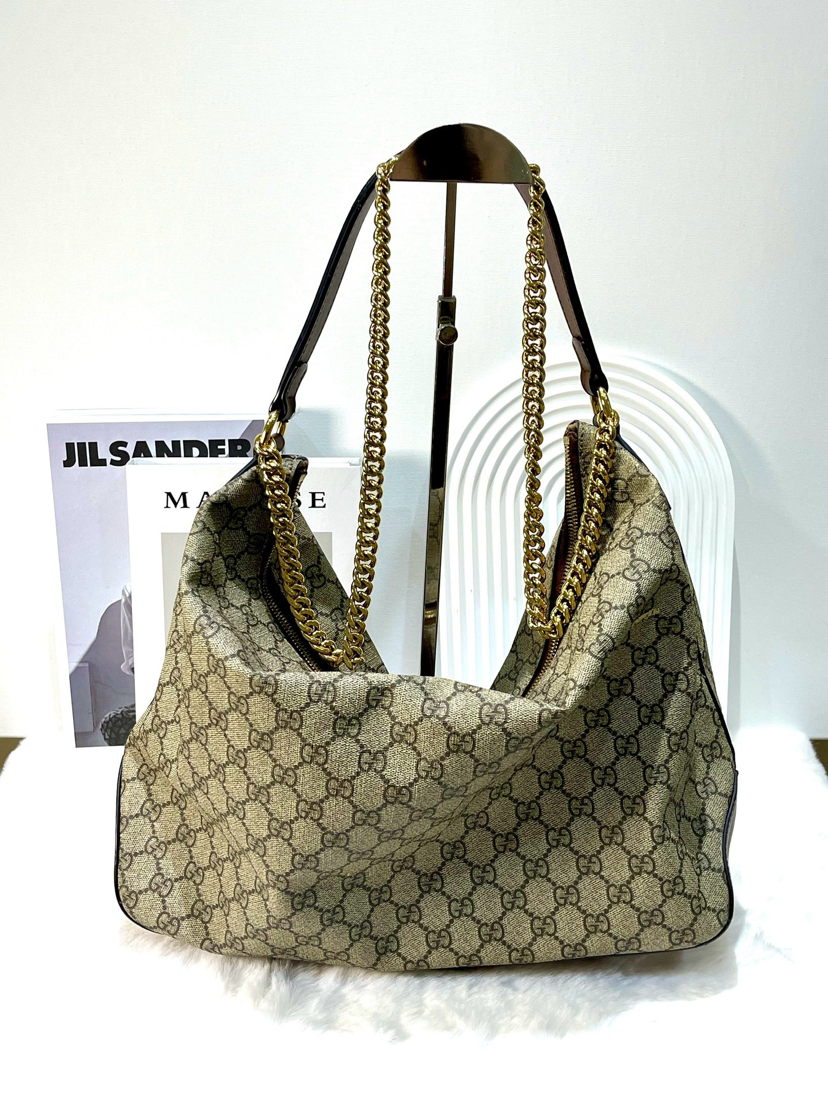 Gucci GG Supreme Linea hobo bag