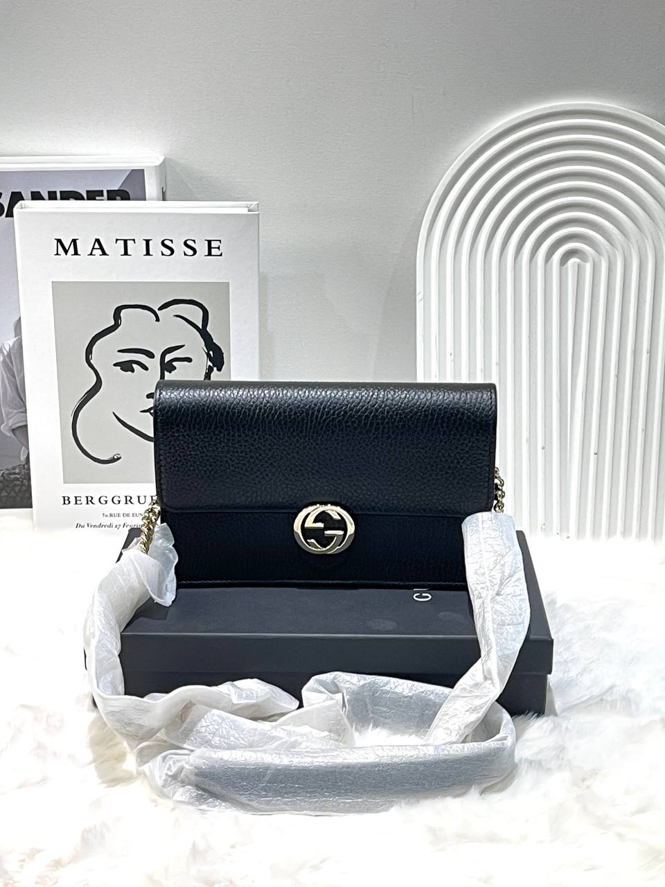 Gucci black Interlocking WOC