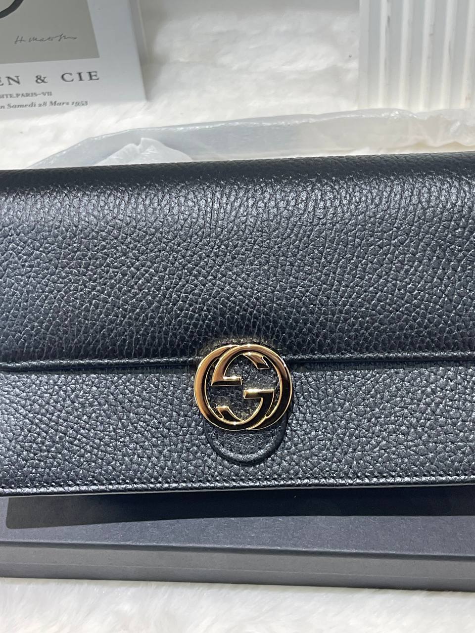 Gucci black Interlocking WOC