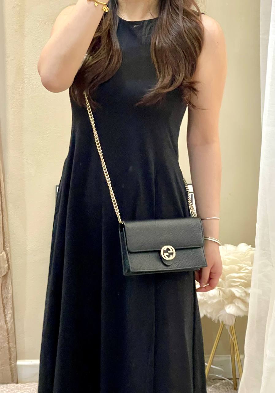 Gucci black Interlocking WOC