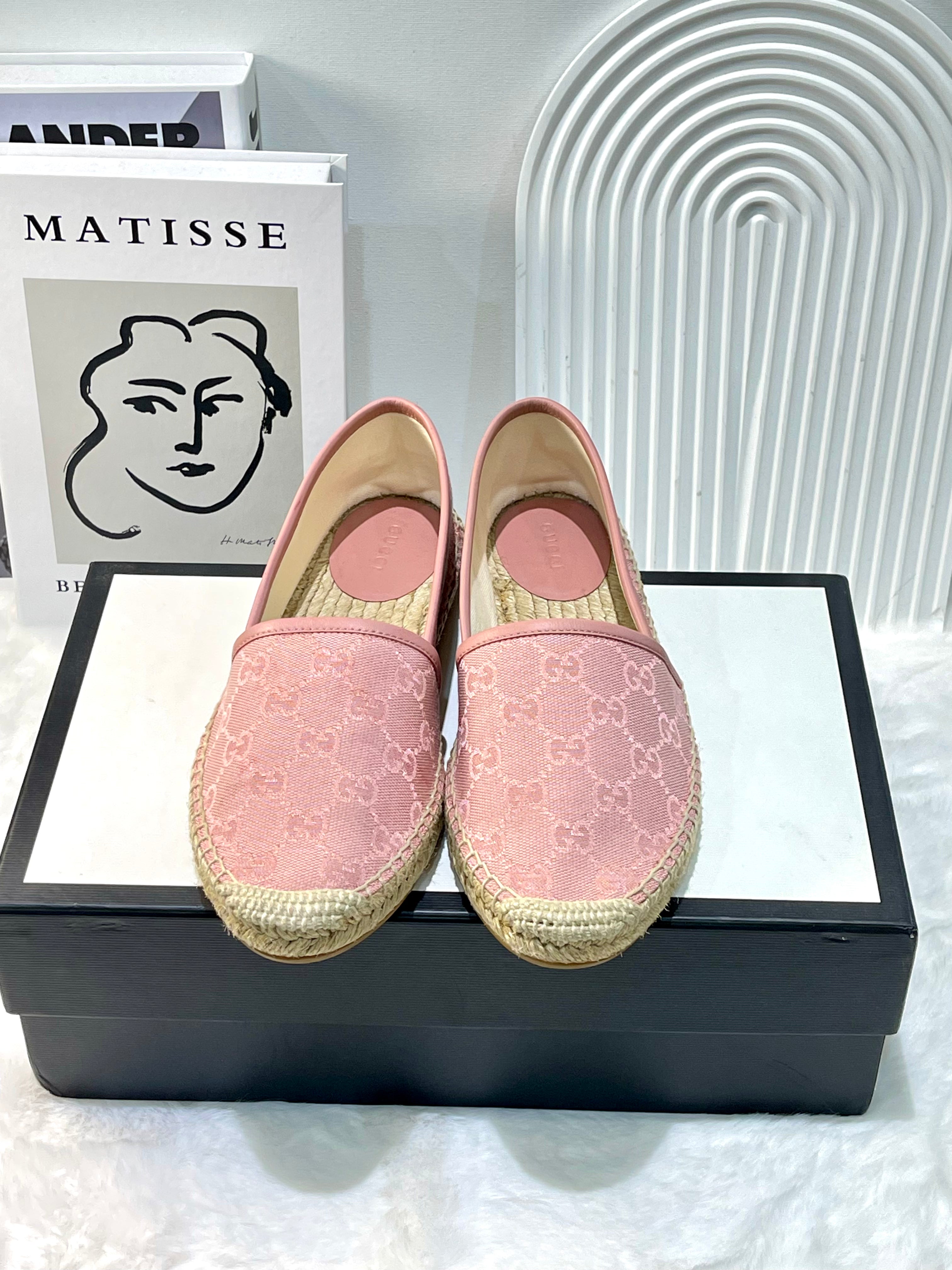 Gucci Canvas Pink Shoes