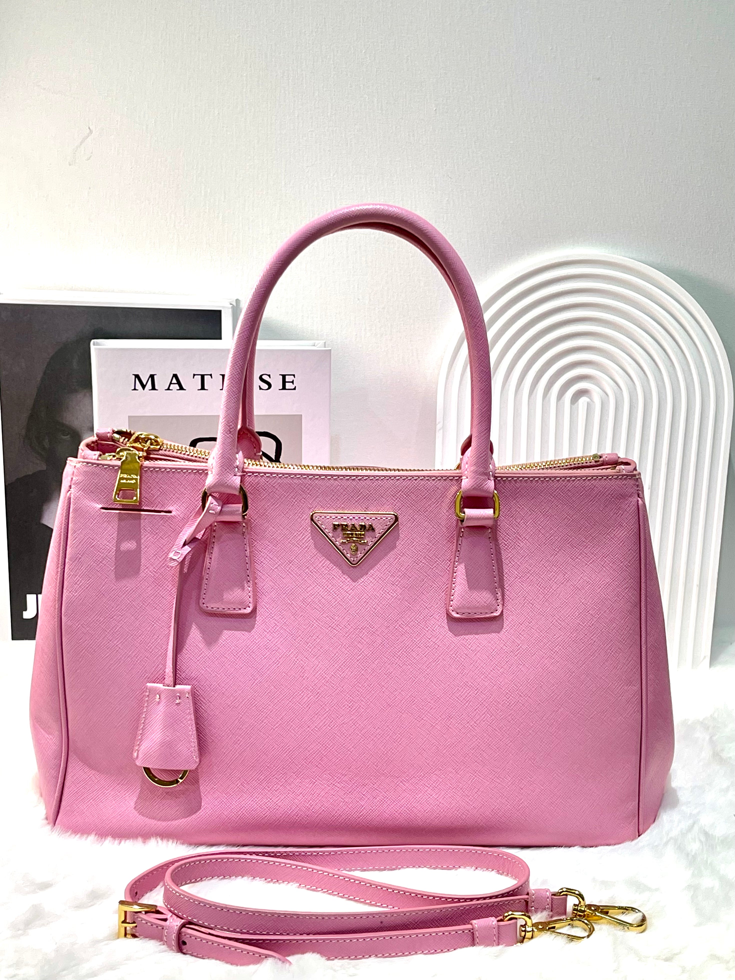 Prada Begonia Saffiano Tote Bag