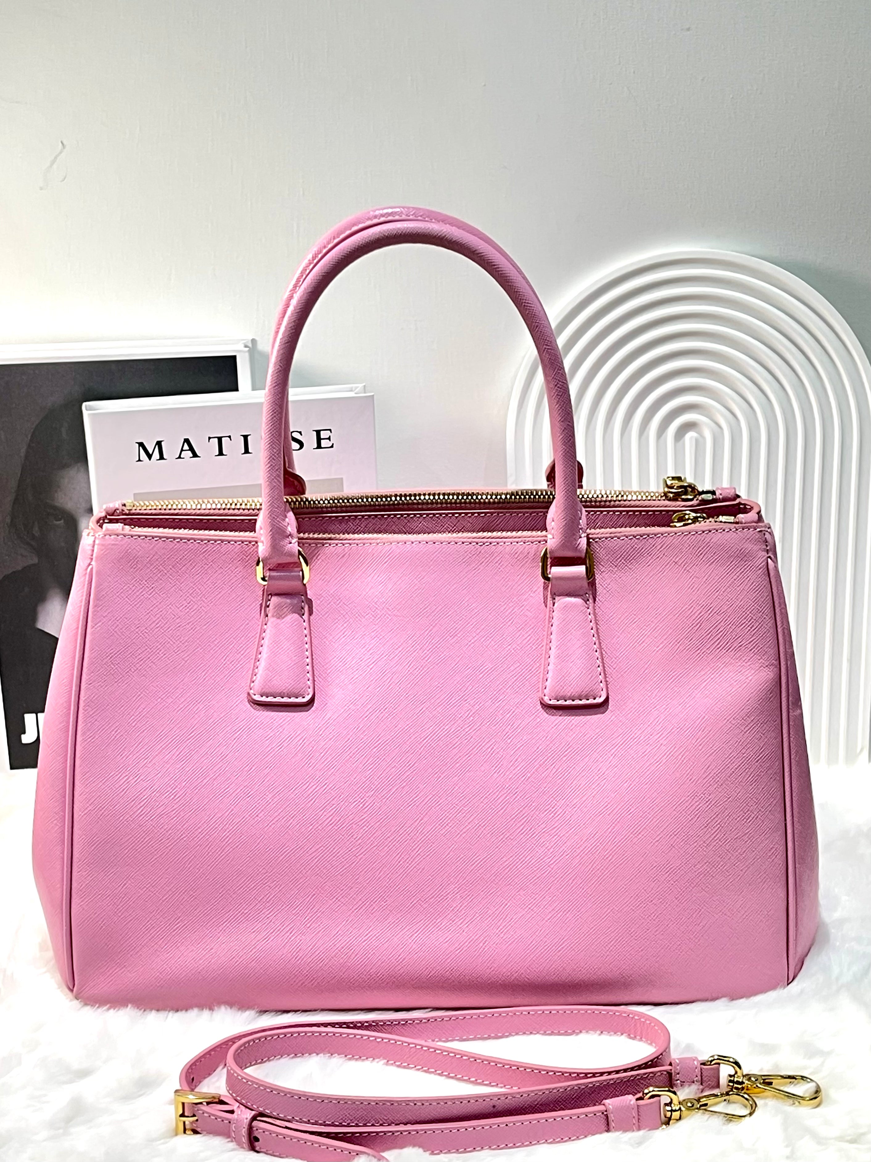 Prada Begonia Saffiano Tote Bag