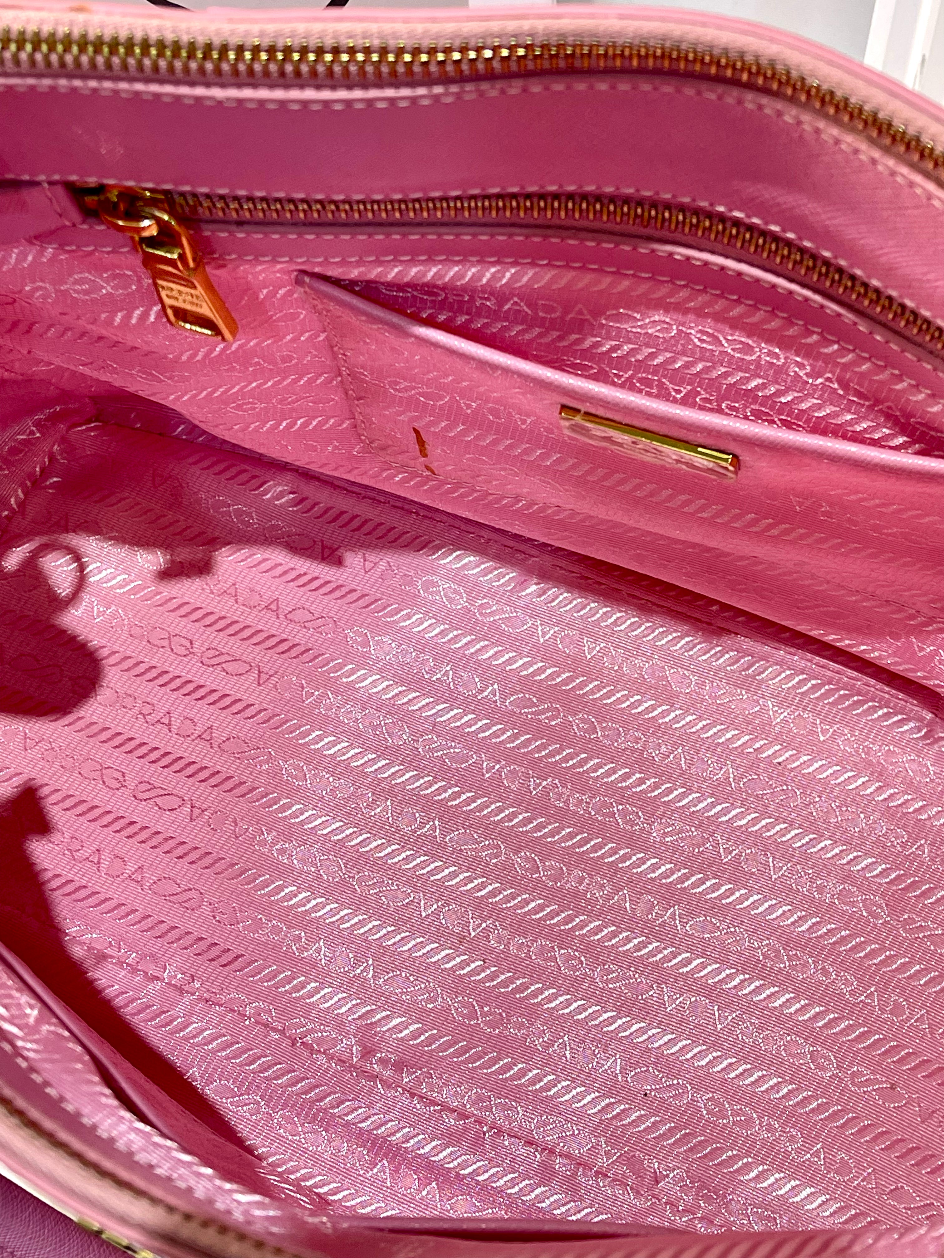 Prada Begonia Saffiano Tote Bag