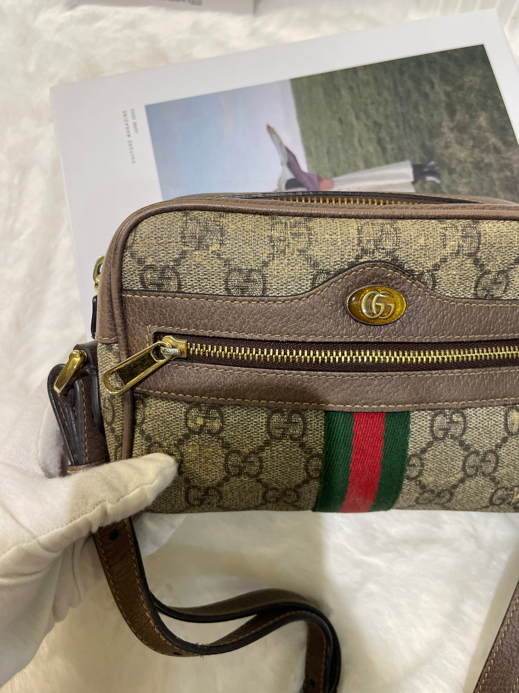 Gucci Ophidia Mini GG Supreme Shoulder Bag