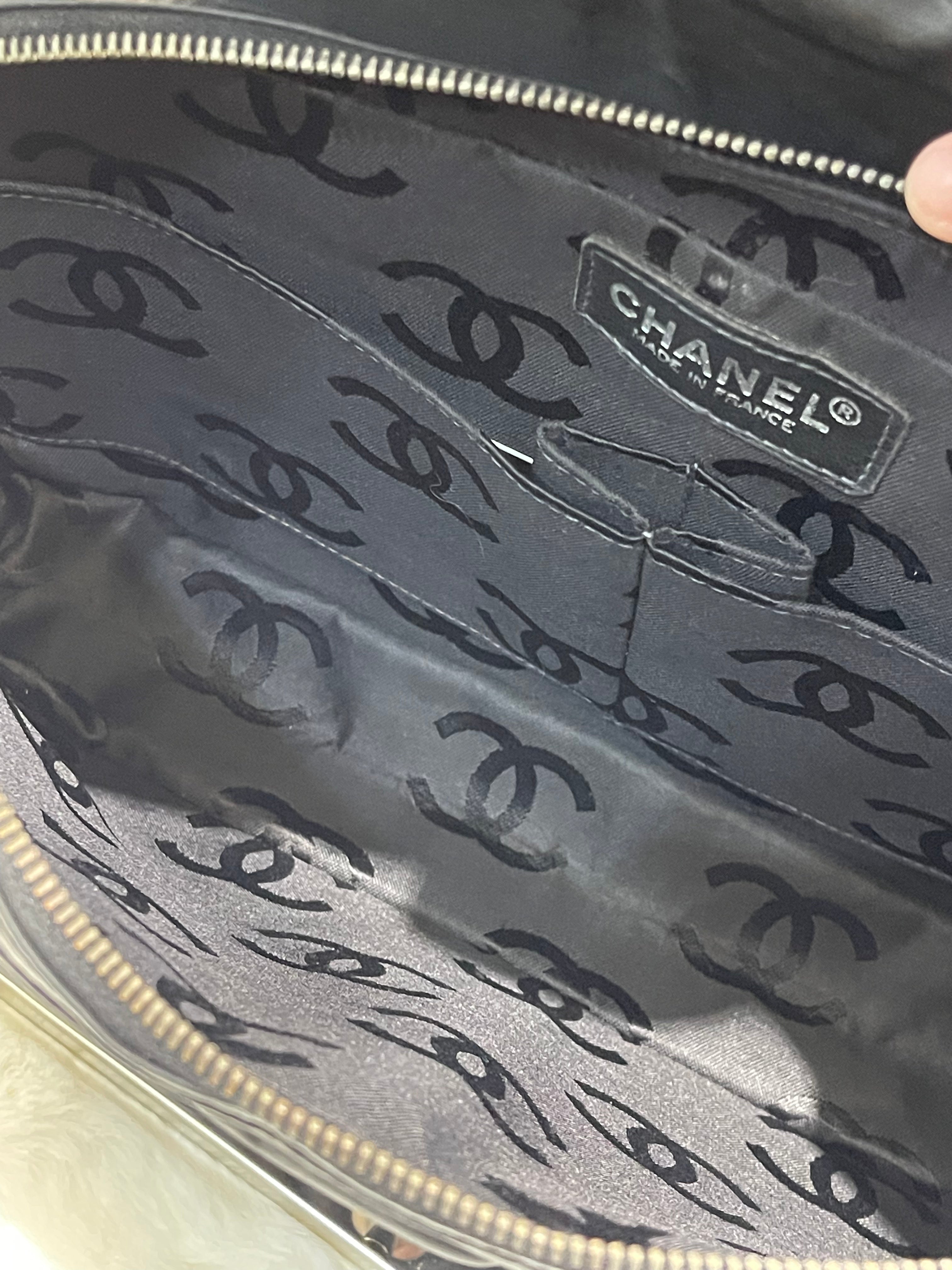 Chanel Vintage Chocolate Bar Nylon Shoulder Bag