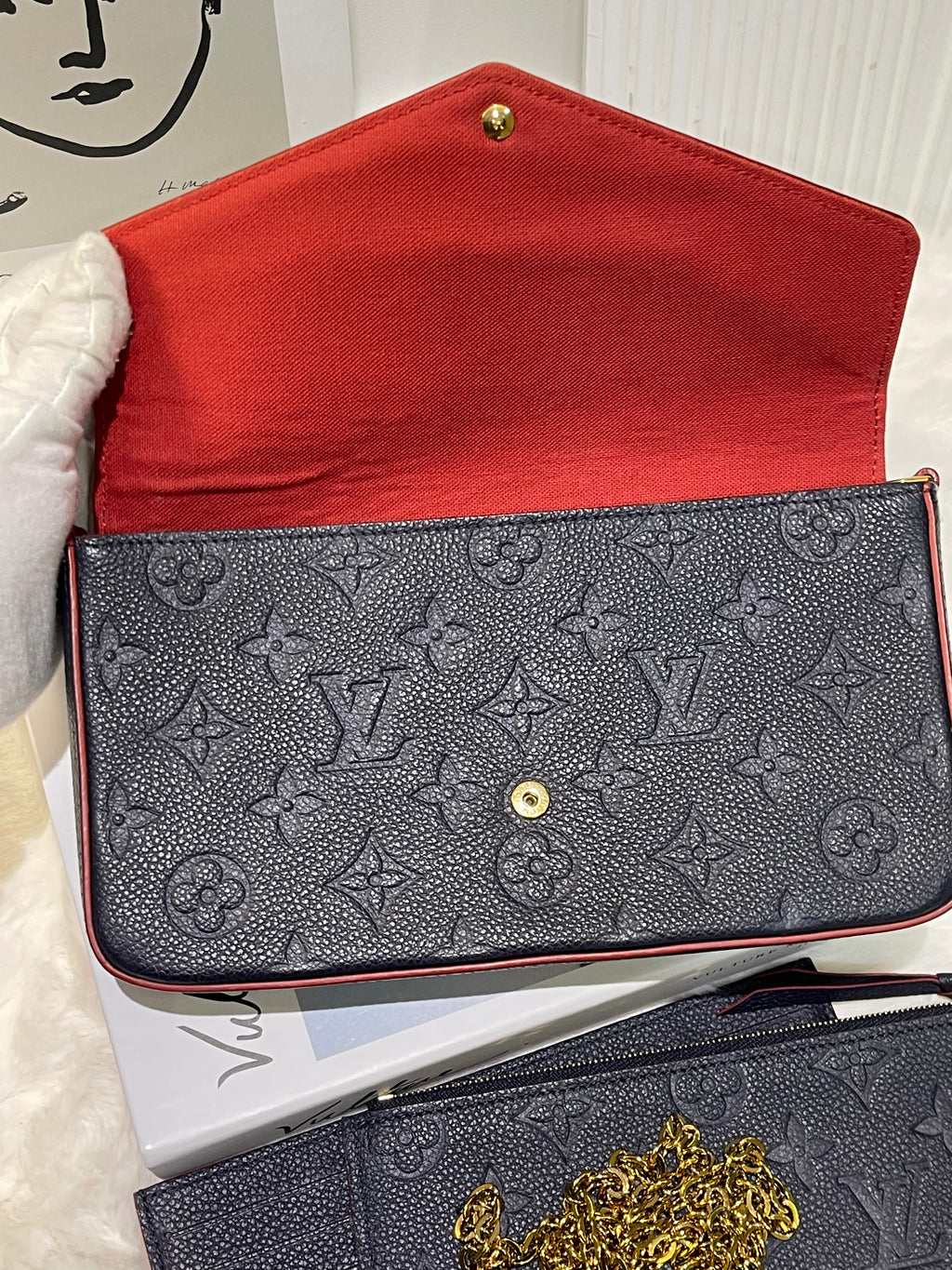 LV Felicie 3in1 Navy Blue