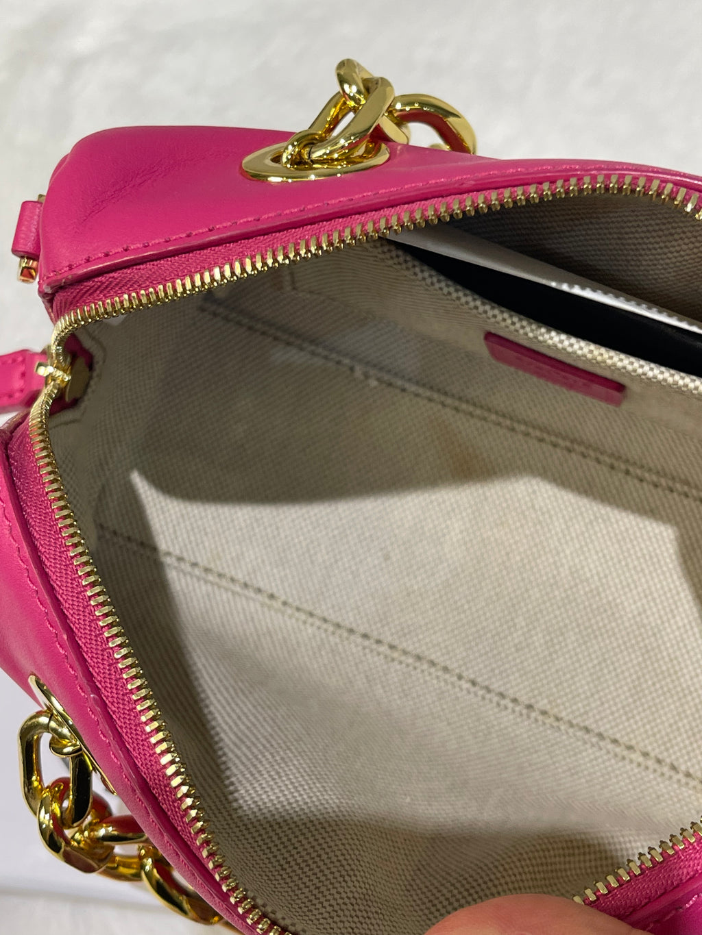 MCM Boston Bag in Chain Leather