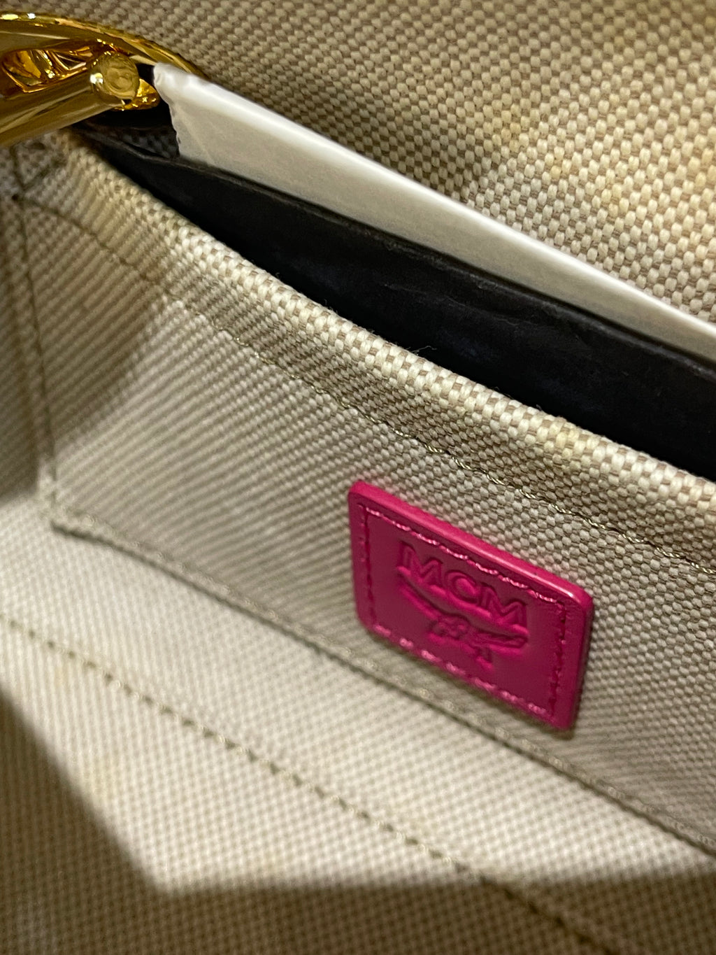 MCM Boston Bag in Chain Leather
