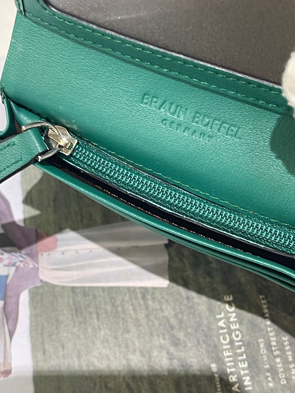 Braun Buffel Green Wallet