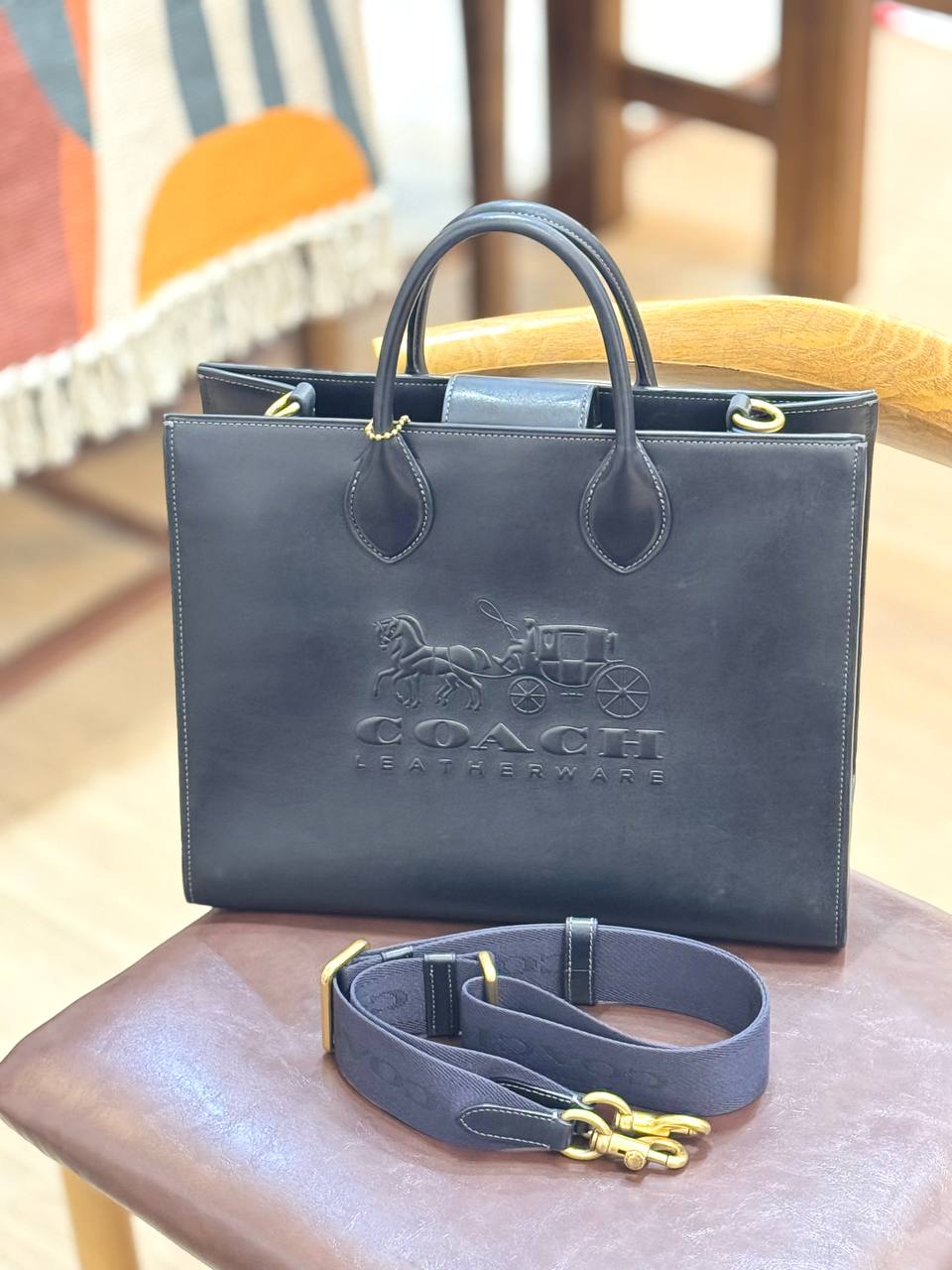 Coach Black Ace Tote 35